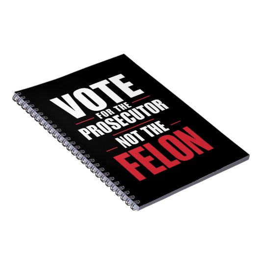 Stem op de aanklager, niet op de misdadiger notitieboek (Rechterzijde)