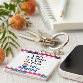 Stem op de Amerikaanse Sleutelhanger (Voorkant Rechts)