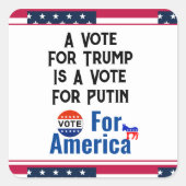 Stem op de Amerikaanse Sticker (Voorkant)