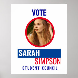 Stem op de klaspresident: verkiezing van de studen poster