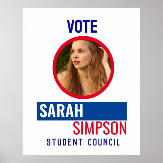 Stem op de klaspresident: verkiezing van de studen poster (Voorkant)