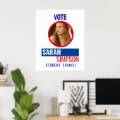 Stem op de klaspresident: verkiezing van de studen poster (Thuiskantoor)
