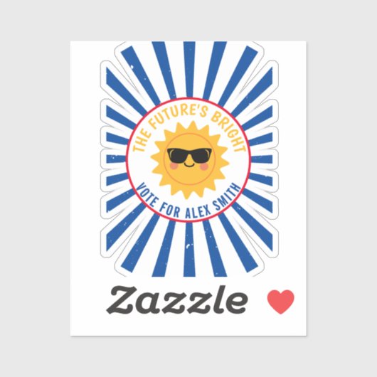 Stem op de klaspresident Wees helder Stem Klassiek Sticker (Vel)