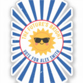 Stem op de klaspresident Wees helder Stem Klassiek Sticker (Voorkant)
