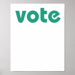 Stem op de meerkleurige regenboog van je stem poster