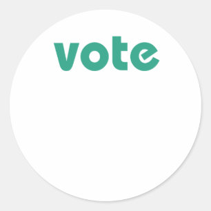 Stem op de meerkleurige regenboog van je stem ronde sticker
