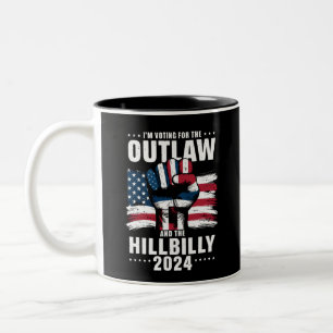 Stem op de Outlaw en de Hillbilly 2024 VS Tweekleurige Koffiemok