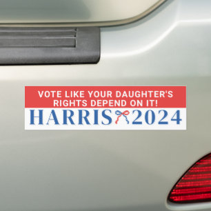 Stem op de rechten van je dochter Harris 2024 Bumpersticker