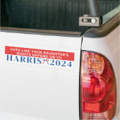 Stem op de rechten van je dochter Harris 2024 Bumpersticker (Op Truck)