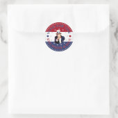 Stem op de rode, witte en blauwe oom Sam Ronde Sticker (Tas)