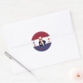 Stem op de rode, witte en blauwe oom Sam Ronde Sticker (Envelop)