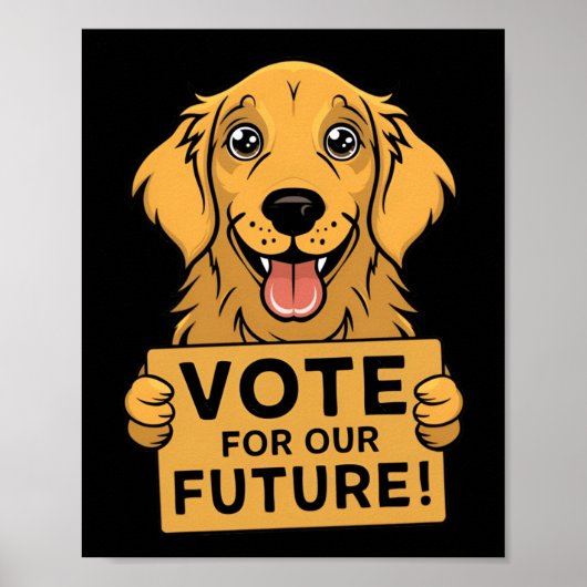 Stem op de toekomst! Sticker Poster (Voorkant)