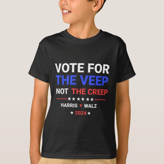 Stem op de Veep Not The Creep Harris Waltz 2024 T-shirt (Voorkant)