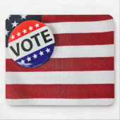 Stem op een Amerikaanse vlag Muismat (Voorkant)
