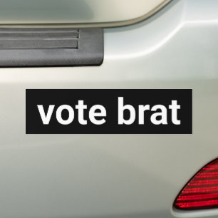 Stem op een grappige minimalistische blanke zwarte bumpersticker