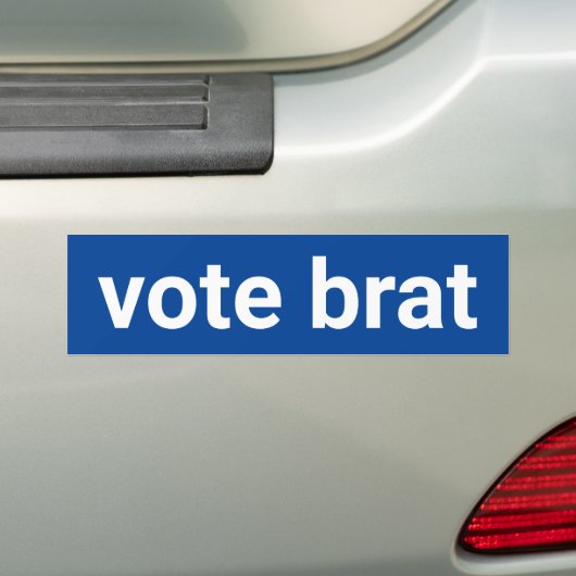 Stem op een grappige minimalistische witte blauwe  bumpersticker (Op auto)