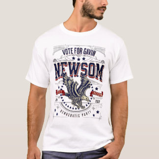 Stem op Gavin Newsom 2028 Adelaar Patriottisch T-shirt