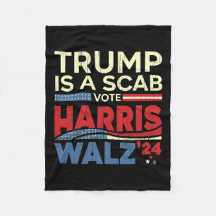 Stem op Harris 2024 Trump is een schurk stem Harri Fleece Deken