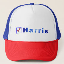 Stem op Harris Rode Controle in Blauwe Box Hoeden