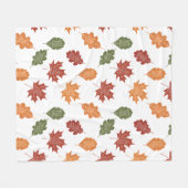 Stem op Herfst" Herfstbladeren Fleece Deken (Voorkant (Horizontaal))