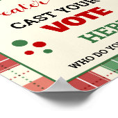 Stem op het lelijkste teken van de kersttrui poster (Hoek)