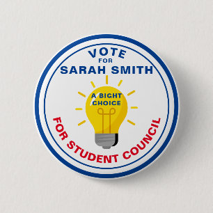 Stem op het President: BRIGHT CHOICE Ronde Button 5,7 Cm