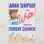 Stem op het President: Studentenraadsverkiezingen Flyer (Achterkant)