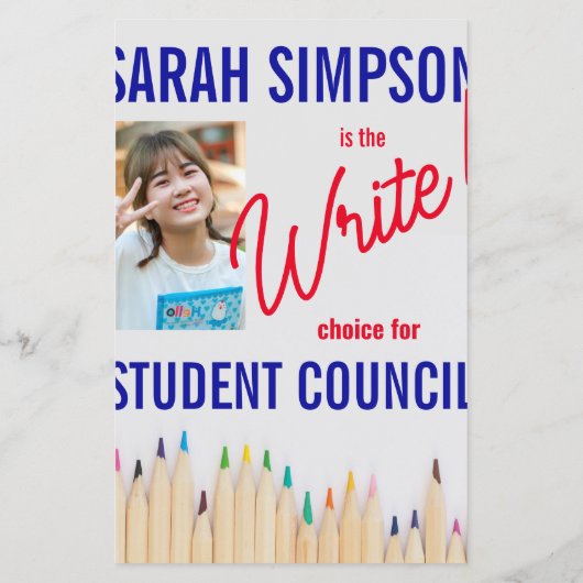 Stem op het President: Studentenraadsverkiezingen Flyer (Achterkant)