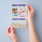 Stem op het President: Studentenraadsverkiezingen Flyer (Hand)