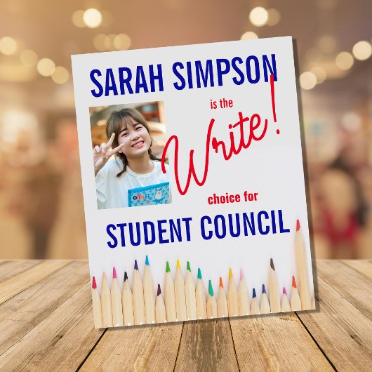 Stem op het President: Studentenraadsverkiezingen Flyer