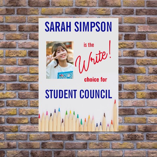 Stem op het President: Studentenraadsverkiezingen Flyer