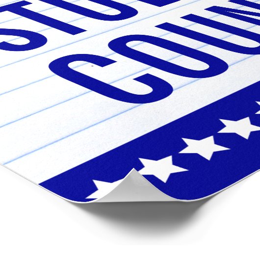 Stem op het President: Studentenraadsverkiezingen Poster (Hoek)