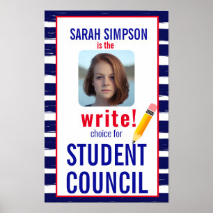 Stem op het President: Studentenraadsverkiezingen Poster