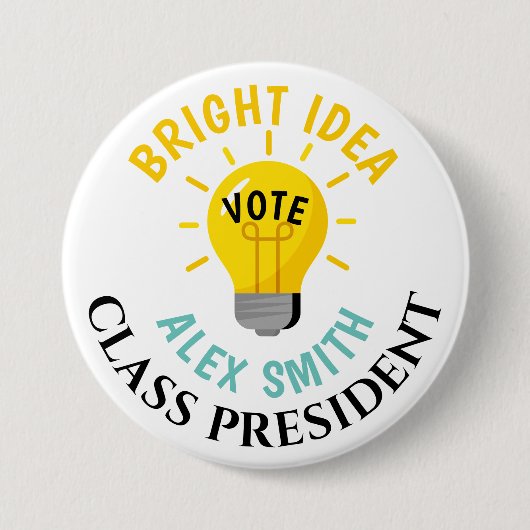 Stem op het President: Studentenraadsverkiezingen Ronde Button 7,6 Cm (Voorkant)