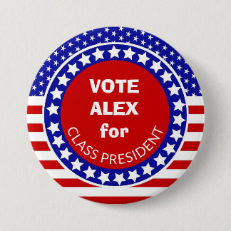 Stem op het President: Studentenraadsverkiezingen Ronde Button 7,6 Cm