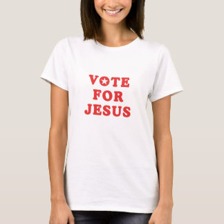 Stem op het T-shirt van Jezus