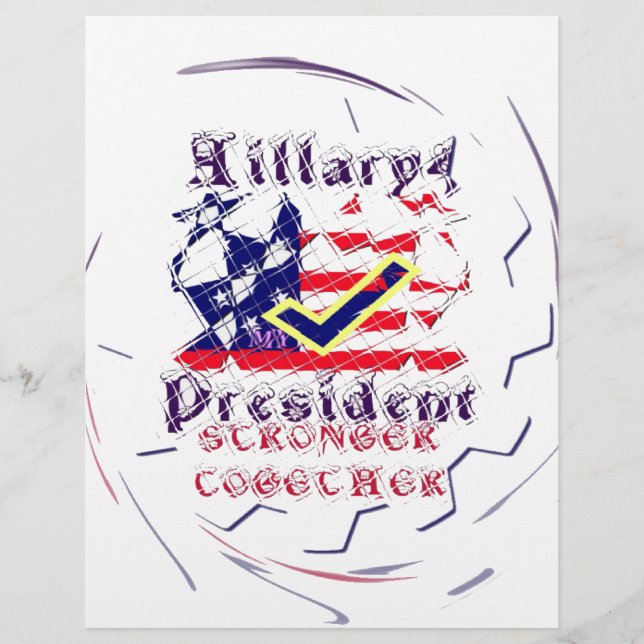 Stem op Hillary USA Sterker Samen  Mijn President (Voorkant)