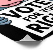 Stem op je rechten! STICKER 1 Poster (Hoek)