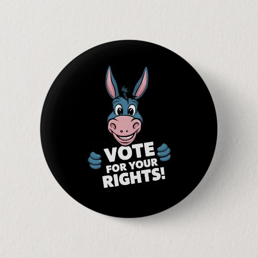 Stem op je rechten! Sticker Ronde Button 5,7 Cm (Voorkant)