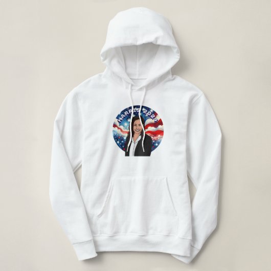 Stem op Kamala Harris 2024 Hoodie (Design voorkant)
