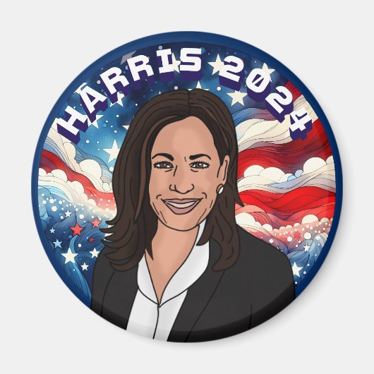 Stem op Kamala Harris 2024 Magneet (Voorkant)