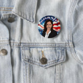 Stem op Kamala Harris 2024 Ronde Button 5,7 Cm (In situ)