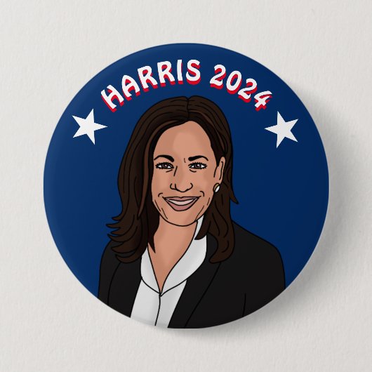 Stem op Kamala Harris 2024 Ronde Button 7,6 Cm (Voorkant)