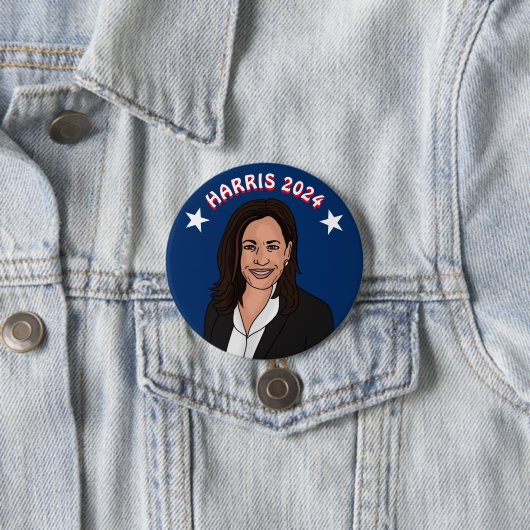 Stem op Kamala Harris 2024 Ronde Button 7,6 Cm (In situ)