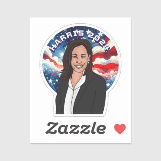 Stem op Kamala Harris 2024 Sticker (Vel)