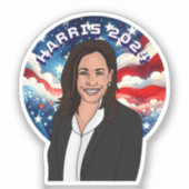 Stem op Kamala Harris 2024 Sticker (Voorkant)