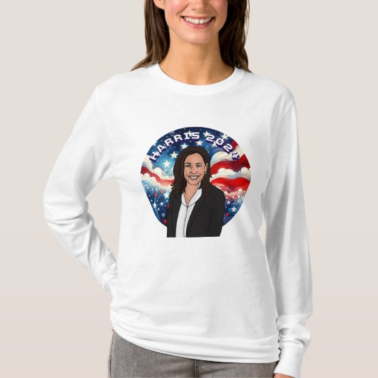 Stem op Kamala Harris 2024 T-shirt (Voorkant)