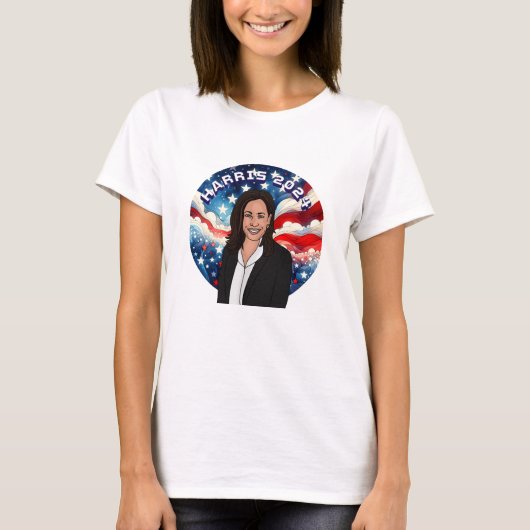 Stem op Kamala Harris 2024 T-shirt (Voorkant)