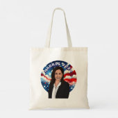 Stem op Kamala Harris 2024 Tote Bag (Achterkant)
