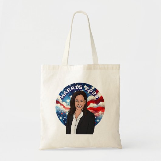 Stem op Kamala Harris 2024 Tote Bag (Voorkant)
